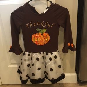 Thanksgiving “Thankful” Pumpkin Tutu Dress